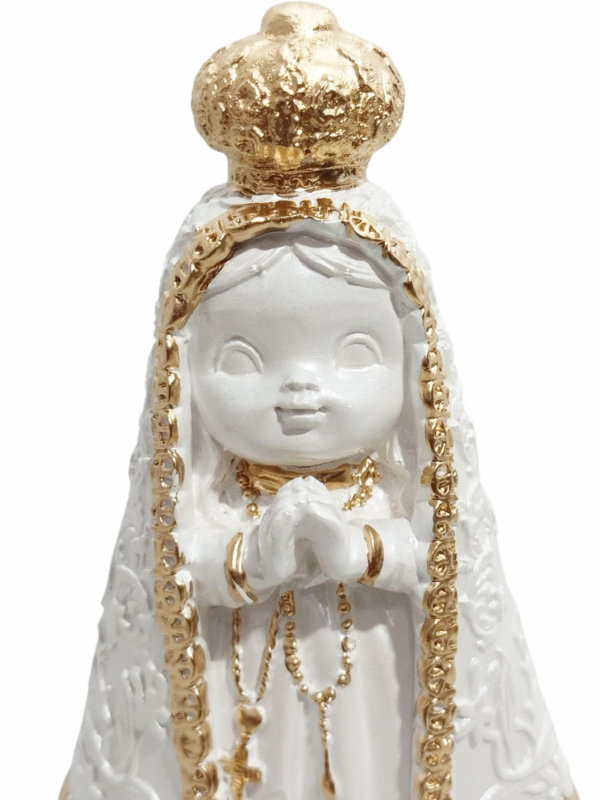 Nossa Senhora Aparecida Baby 15cm Gesso Premium Pintado - Image 5