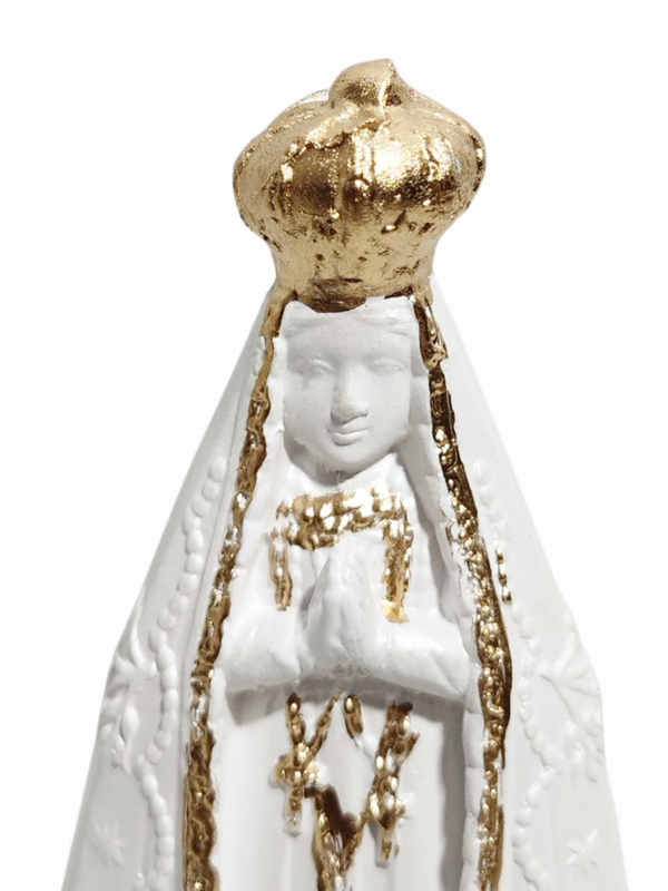 Nossa Senhora Aparecida Bandeira 10cm Gesso Premium Pintado - Image 2