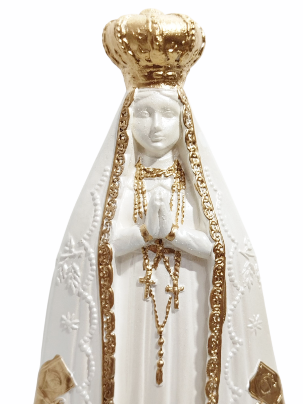 Nossa Senhora Aparecida Bandeira 20cm Gesso Premium Pintado - Image 2