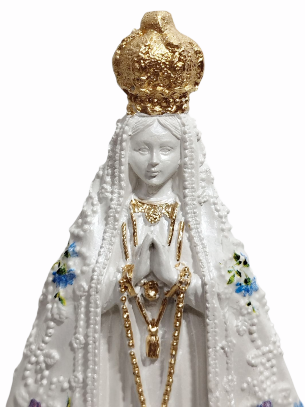 Nossa Senhora Aparecida Italiana 15cm Gesso Premium Pintada - Image 11