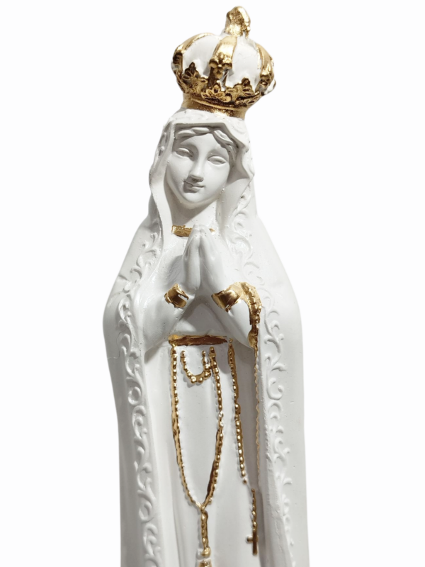 Nossa Senhora de Fátima 20cm Gesso Premium Pintada - Image 8