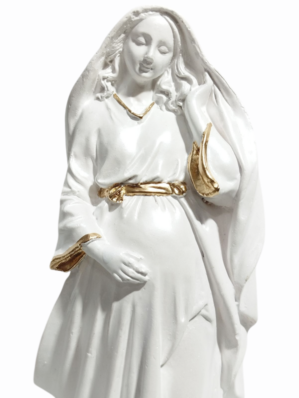 Nossa Senhora Grávida 20cm Gesso Premium Pintado - Image 9