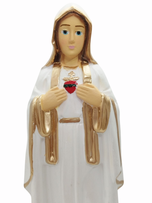 Sagrado Coração de Maria 20cm Gesso Premium Pintado - Image 5