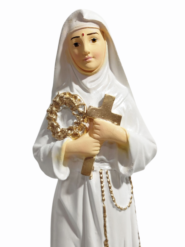 Santa Rita de Cássia 20cm Gesso Premium Pintado - Image 5