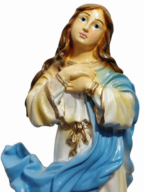 Nossa Senhora da Imaculada Conceição 20cm Gesso Premium Pintado - Image 2