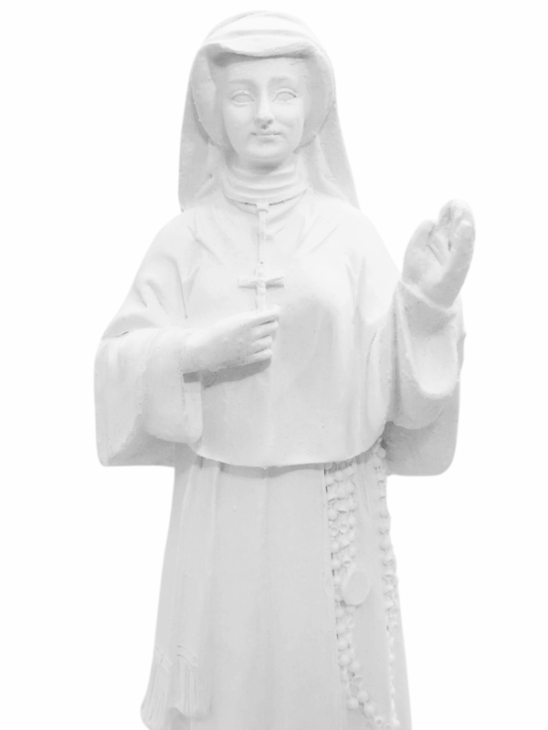 Santa Faustina 20cm Gesso Cru Retocado - Image 2