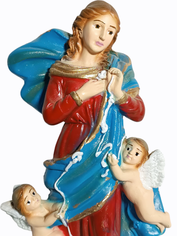 Nossa Senhora Desatadora dos Nós 20cm Gesso Premium Pintado - Image 2
