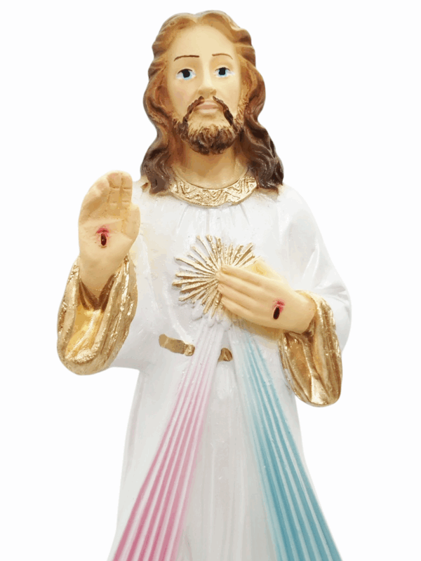 Jesus Misericordioso 20cm Gesso Premium Pintado - Image 2