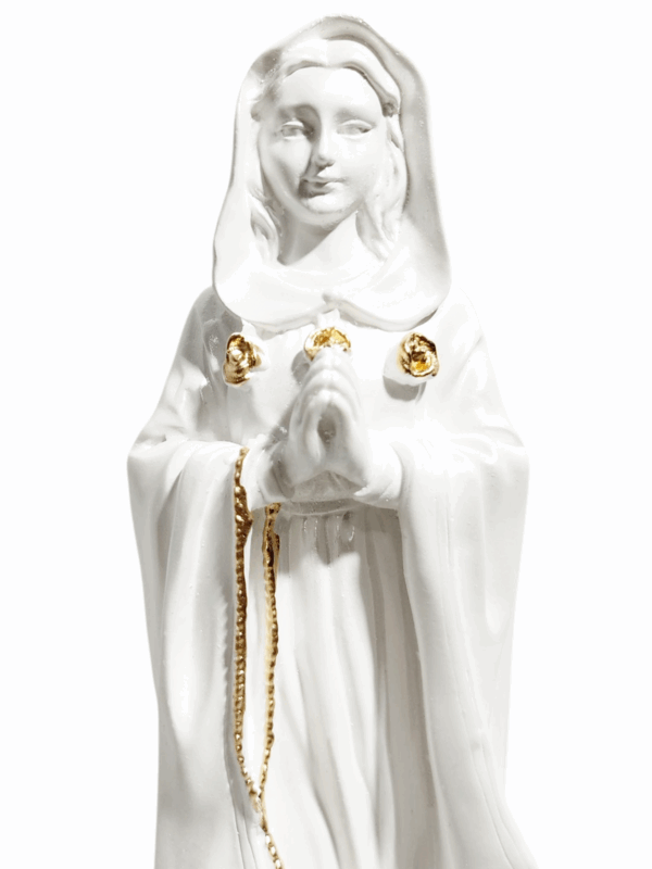 Nossa Senhora Rosa Mística 20cm Gesso Premium Pintado - Image 2