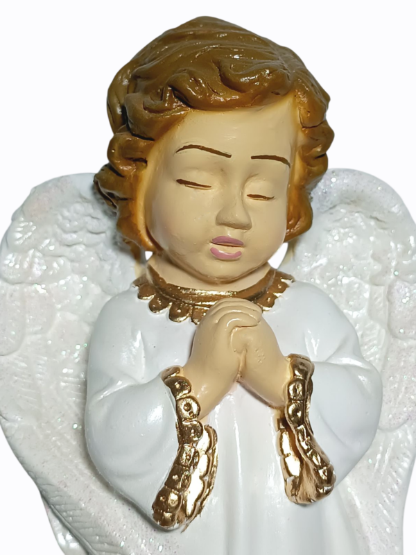 Anjo da Guarda Infantil 20cm Gesso Premium Pintado - Image 6