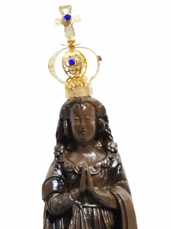Nossa Senhora Aparecida Fac-Símile 15cm Gesso Premium Pintado - Image 15