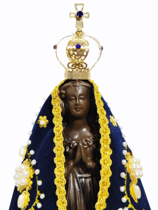 Nossa Senhora Aparecida Fac-Símile 25cm Gesso Premium Pintado - Image 18