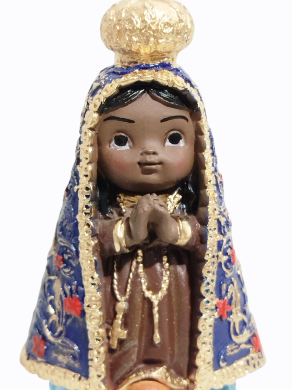 Nossa Senhora Aparecida Baby 15cm Gesso Premium Pintado - Image 2