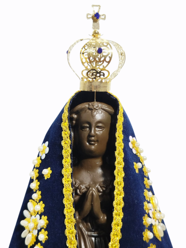 Nossa Senhora Aparecida Fac-Símile 30cm Gesso Premium Pintado - Image 18