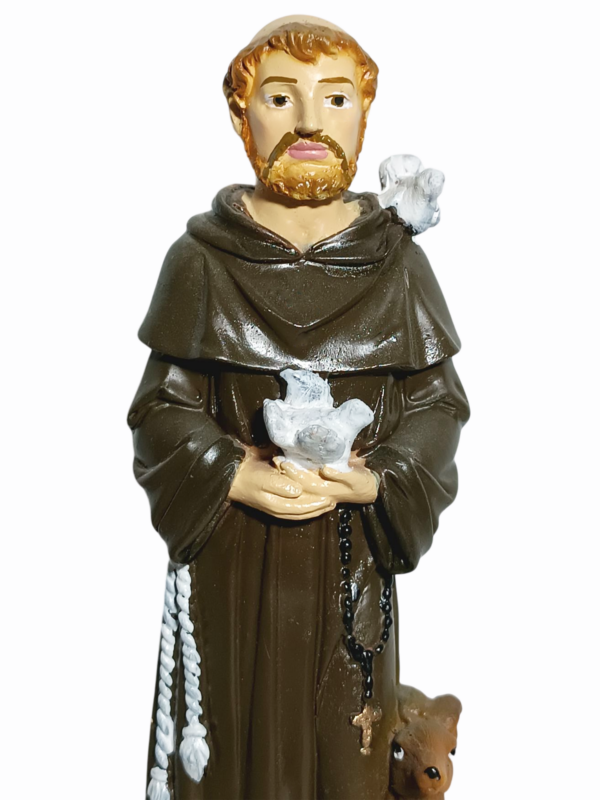 São Francisco de Assis 20cm Gesso Premium Pintado - Image 2