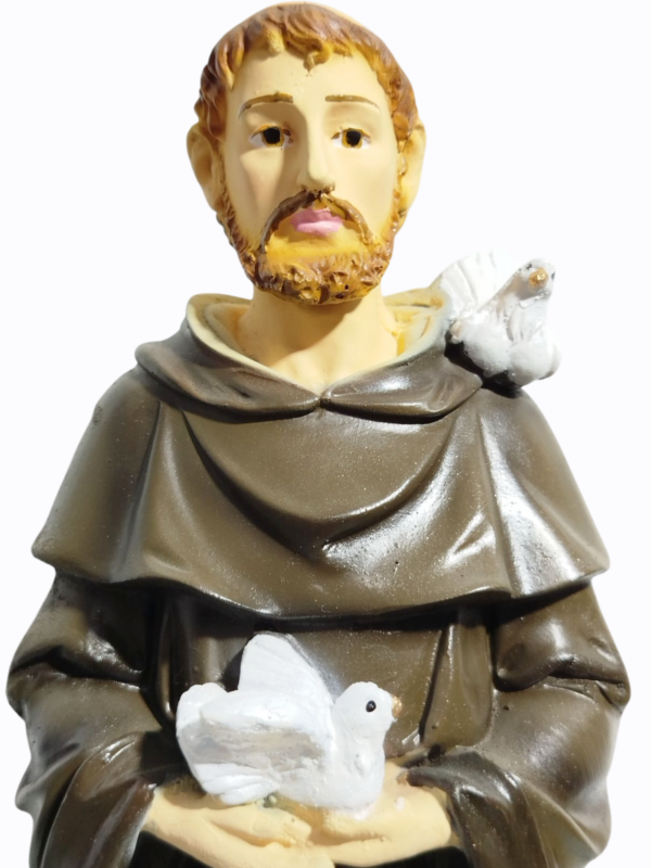 São Francisco de Assis 30cm Gesso Premium Pintado - Image 2