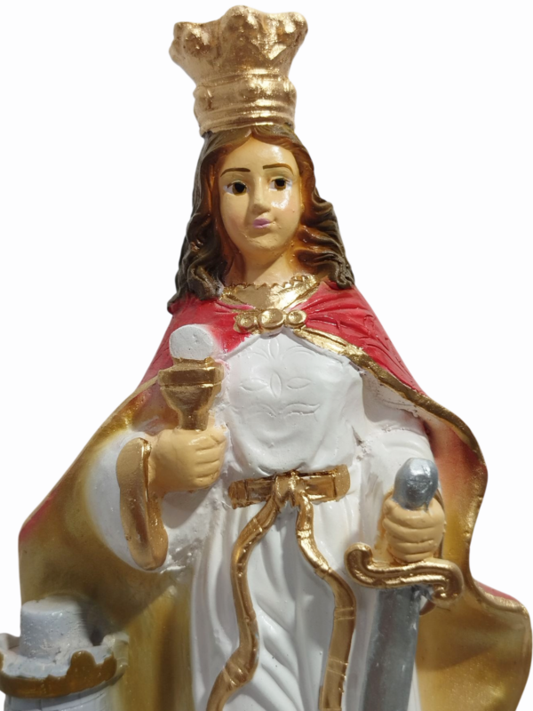Santa Bárbara 20cm Gesso Premium Pintado - Image 2