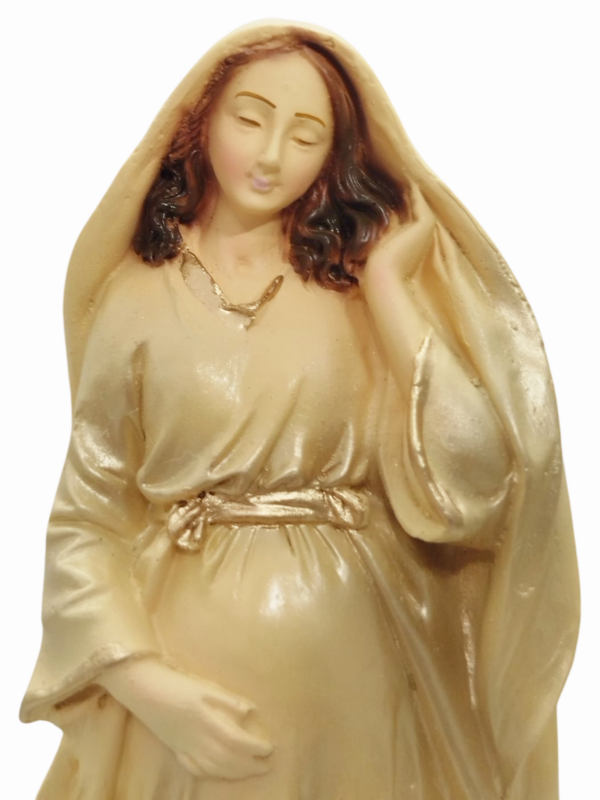 Nossa Senhora Grávida 20cm Gesso Premium Pintado - Image 6