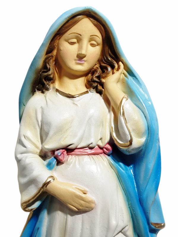 Nossa Senhora Grávida 30cm Gesso Premium Pintado - Image 2