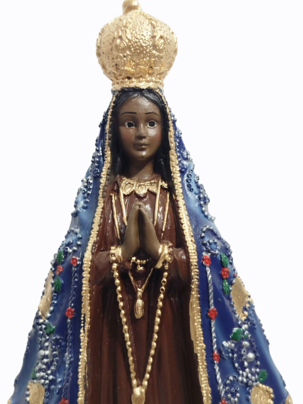 Nossa Senhora Aparecida Italiana 20cm Gesso Premium Pintado - Image 2