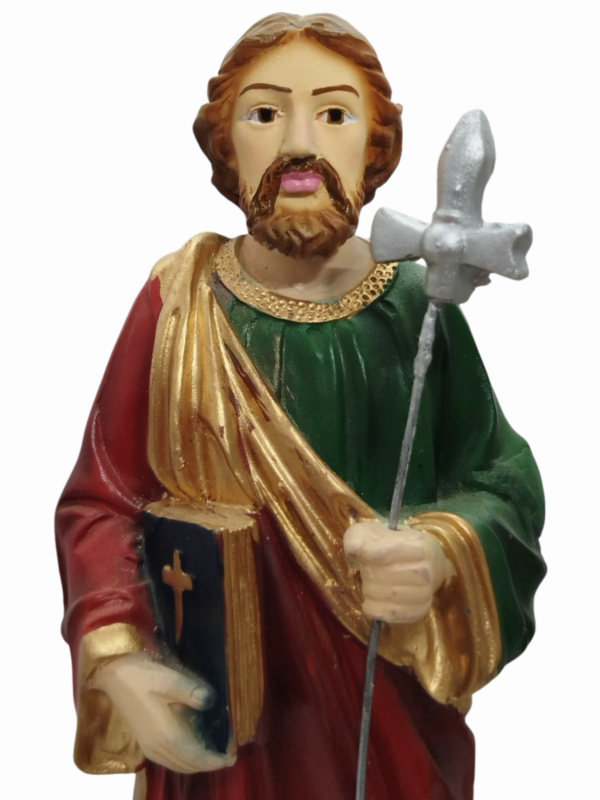 São Judas Tadeu 20cm Gesso Premium Pintado - Image 2