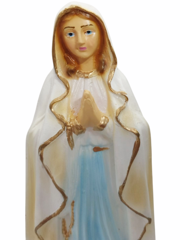 Nossa Senhora De Lourdes 20cm Gesso Premium Pintado - Image 2