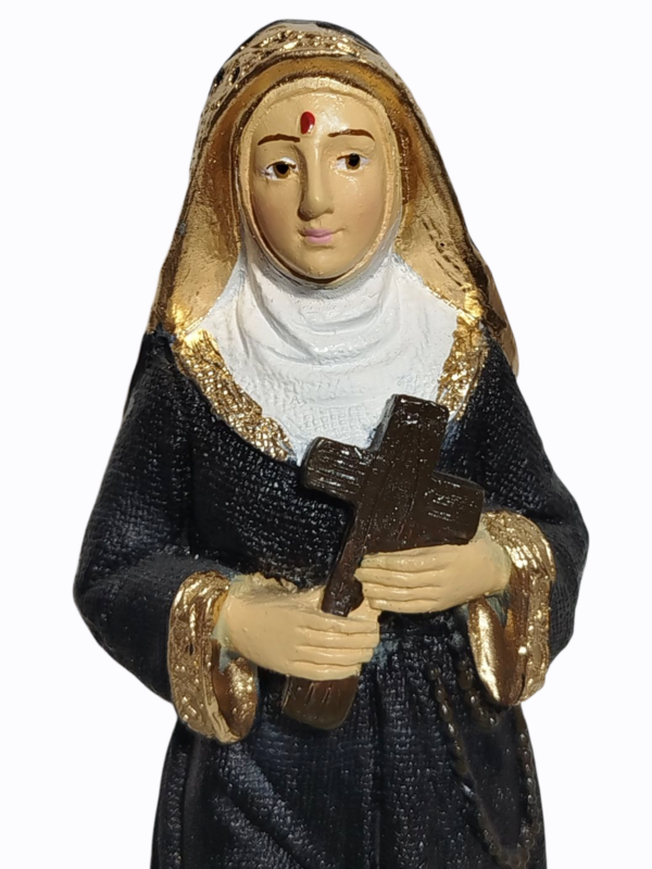 Santa Rita de Cássia 15cm Gesso Premium Pintado - Image 2