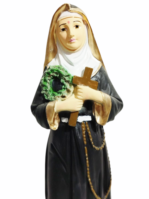 Santa Rita de Cássia 20cm Gesso Premium Pintado - Image 2