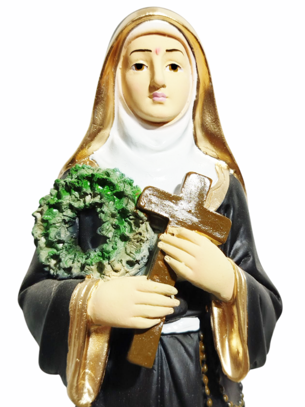 Santa Rita de Cássia 30cm Gesso Premium Pintado - Image 2