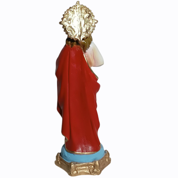 Sagrado Coração de Jesus 20cm Gesso Premium Pintado - Image 3