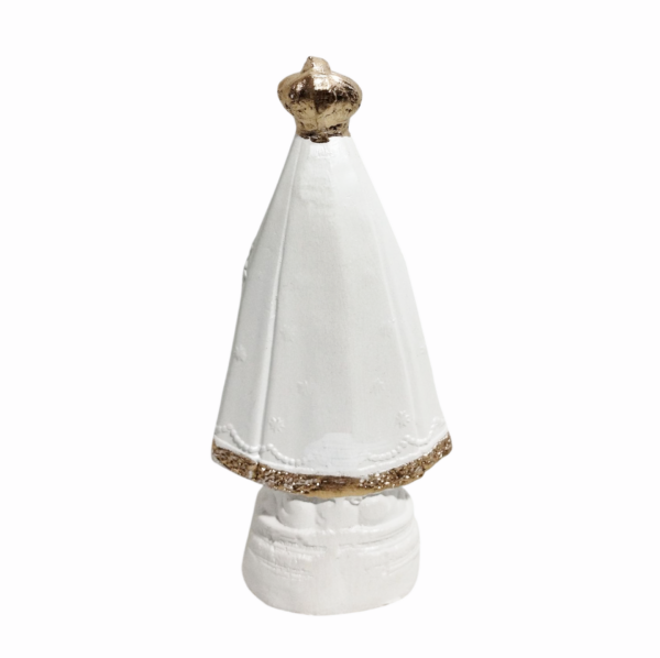 Nossa Senhora Aparecida Bandeira 10cm Gesso Premium Pintado - Image 3