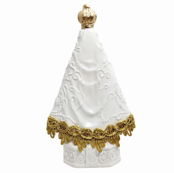 Nossa Senhora Aparecida Italiana 15cm Gesso Premium Pintada - Image 9