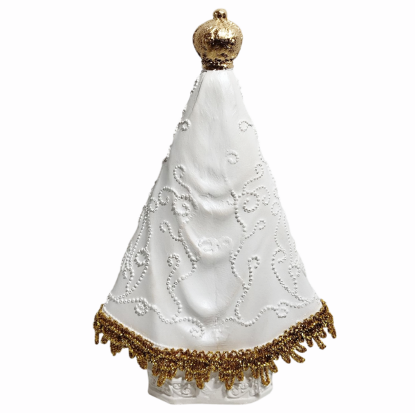 Nossa Senhora Aparecida Italiana 20cm Gesso Premium Pintado - Image 9