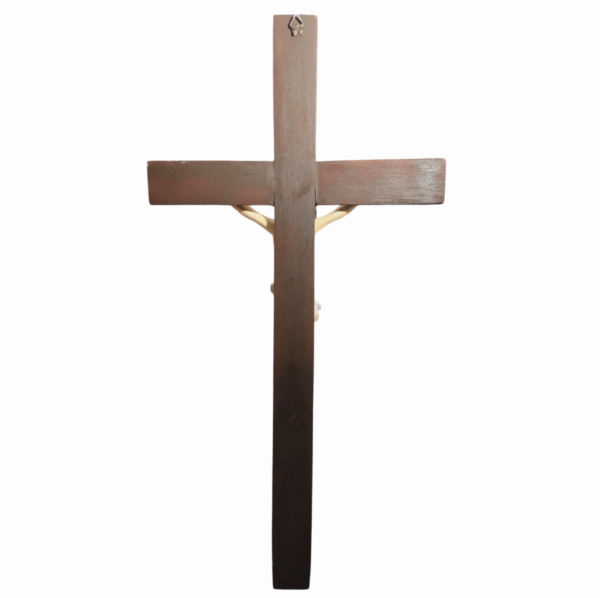 Crucifixo de Parede Barroco Com Cruz de Madeira Gesso Premium - Image 4