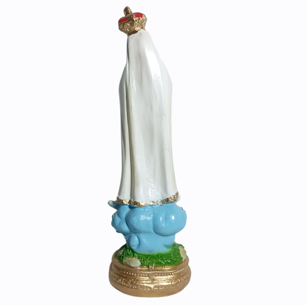 Nossa Senhora de Fátima 20cm Gesso Premium Pintada - Image 3
