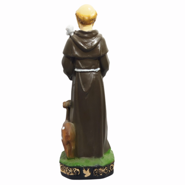 São Francisco de Assis 20cm Gesso Premium Pintado - Image 3