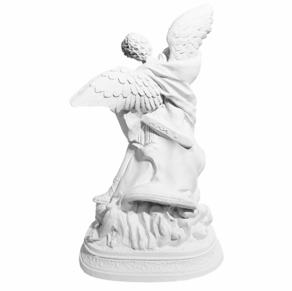 São Miguel Arcanjo 30cm Gesso Cru Retocado - Image 3
