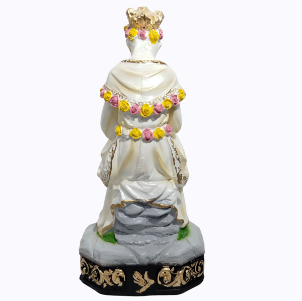 Nossa Senhora de La Salette Sentada 20cm Gesso Premium Pintado - Image 3